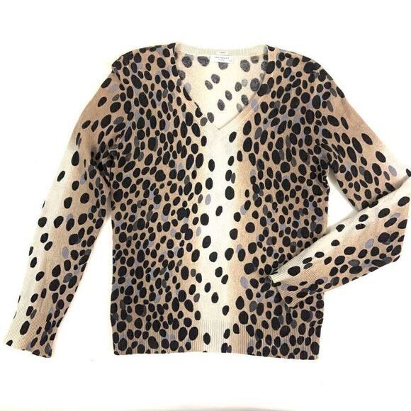 EQUIPMENT Cashmere Dalmatian Dot Cecile Sweater - Picture 10 of 11